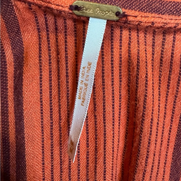 Free People. Striped Orange & Purple Women's Top. Great Condition. Size M - Picture 8 of 13